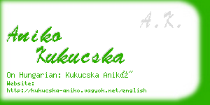 aniko kukucska business card